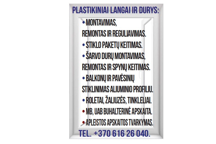 Plastikiniai langai ir durys