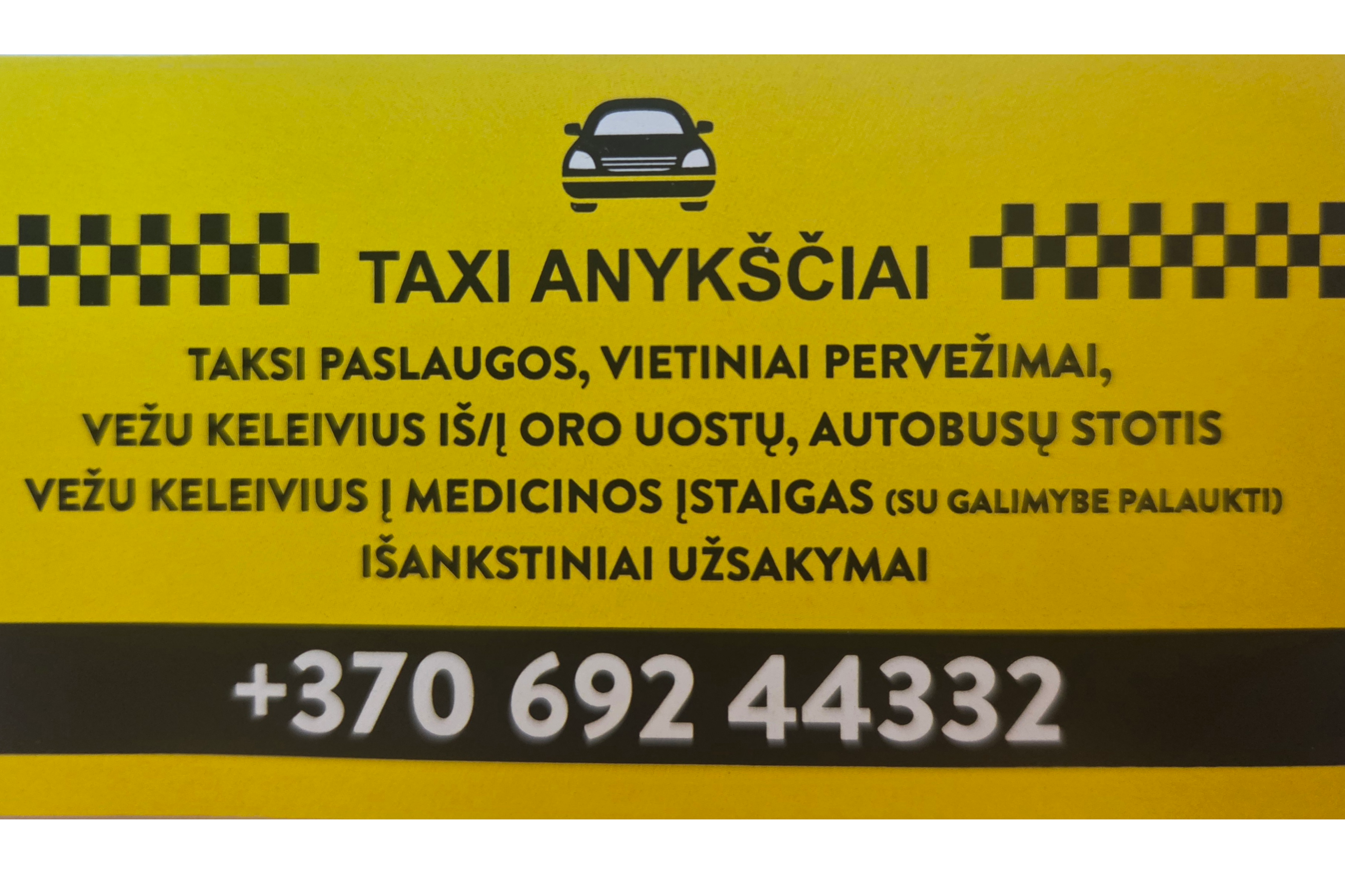 Taksi Anykščiuose